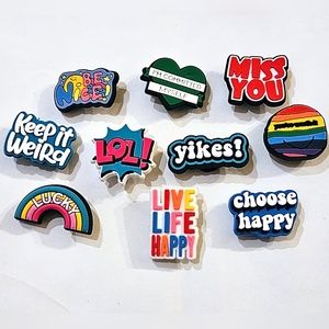 NEW Positive Quotes Charms Jibbitz for Crocs